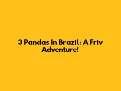3 Pandas In Brazil: A Friv Adventure!