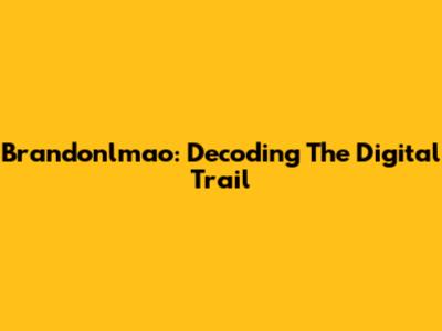 Brandonlmao: Decoding The Digital Trail