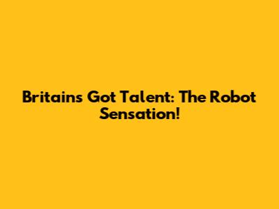 Britain's Got Talent: The Robot Sensation!