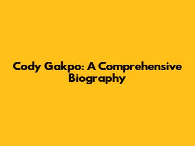 Cody Gakpo: A Comprehensive Biography