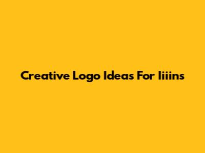 Creative Logo Ideas For Iiiins