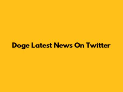 Doge Latest News On Twitter
