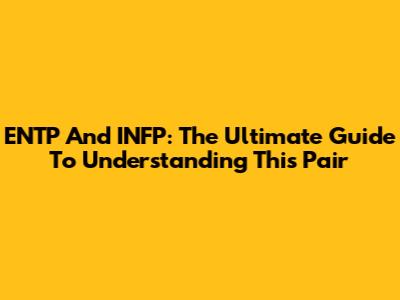 ENTP And INFP: The Ultimate Guide To Understanding This Pair