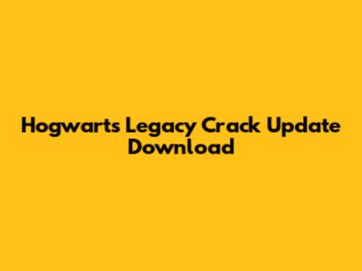 Hogwarts Legacy Crack Update Download