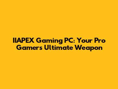 IIAPEX Gaming PC: Your Pro Gamer's Ultimate Weapon