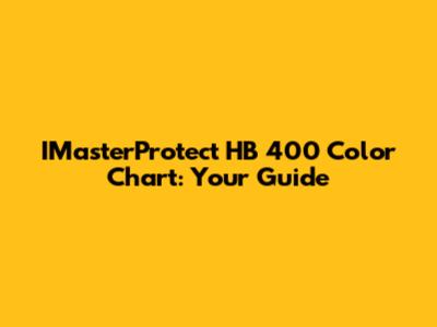 IMasterProtect HB 400 Color Chart: Your Guide