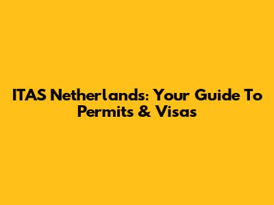 ITAS Netherlands: Your Guide To Permits & Visas