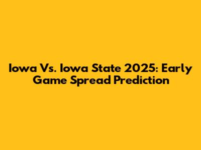 Iowa Vs. Iowa State 2025: Early Game Spread Prediction