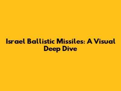 Israel Ballistic Missiles: A Visual Deep Dive