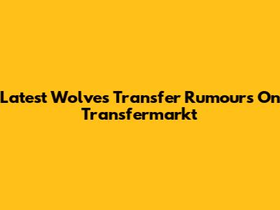 Latest Wolves Transfer Rumours On Transfermarkt