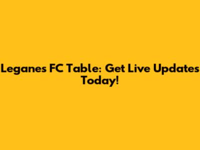 Leganes FC Table: Get Live Updates Today!