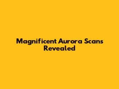 Magnificent Aurora Scans Revealed