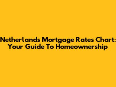 Netherlands Mortgage Rates Chart: Your Guide To Homeownership