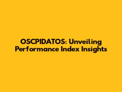OSCPIDATOS: Unveiling Performance Index Insights