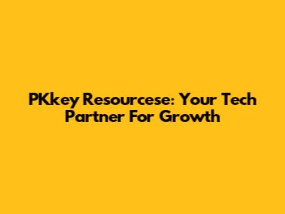 PKkey Resourcese: Your Tech Partner For Growth