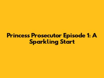 Princess Prosecutor Episode 1: A Sparkling Start