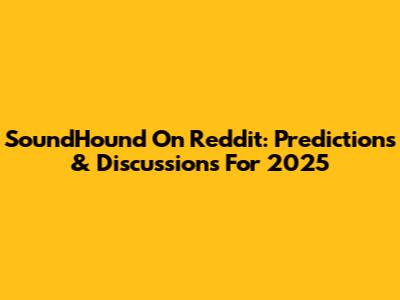 SoundHound On Reddit: Predictions & Discussions For 2025