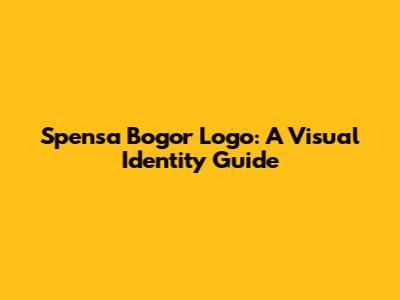 Spensa Bogor Logo: A Visual Identity Guide