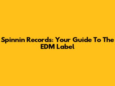 Spinnin Records: Your Guide To The EDM Label