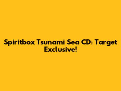 Spiritbox Tsunami Sea CD: Target Exclusive!