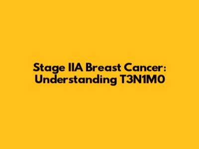 Stage IIA Breast Cancer: Understanding T3N1M0