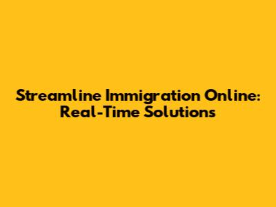 Streamline Immigration Online: Real-Time Solutions