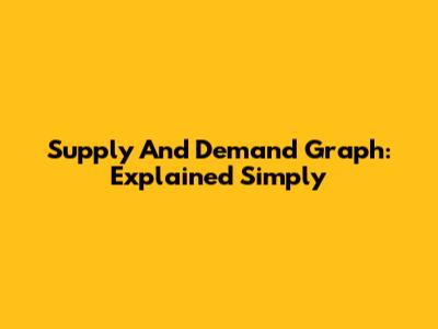 Supply And Demand Graph: Explained Simply