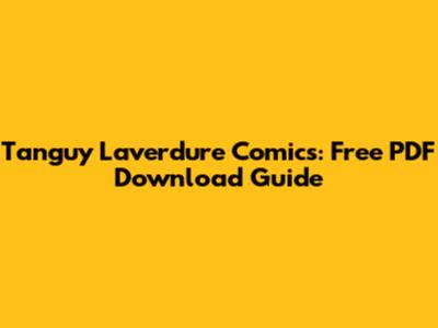 Tanguy Laverdure Comics: Free PDF Download Guide
