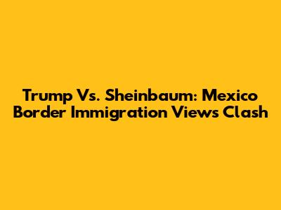 Trump Vs. Sheinbaum: Mexico Border Immigration Views Clash