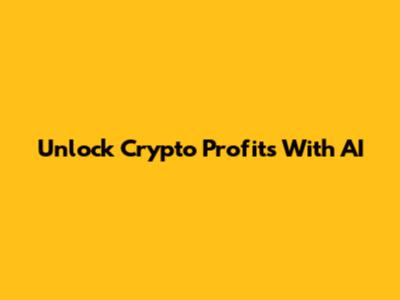 Unlock Crypto Profits With AI
