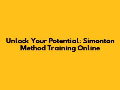 Unlock Your Potential: Simonton Method Training Online