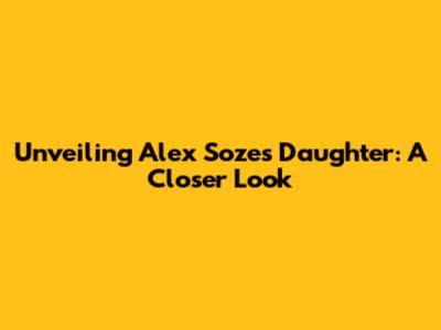 Unveiling Alex Soze's Daughter: A Closer Look
