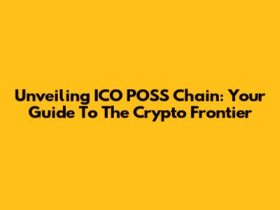 Unveiling ICO POSS Chain: Your Guide To The Crypto Frontier