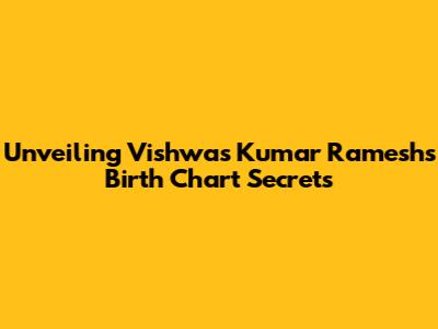 Unveiling Vishwas Kumar Ramesh's Birth Chart Secrets