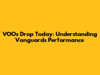VOO's Drop Today: Understanding Vanguard's Performance