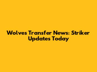 Wolves Transfer News: Striker Updates Today